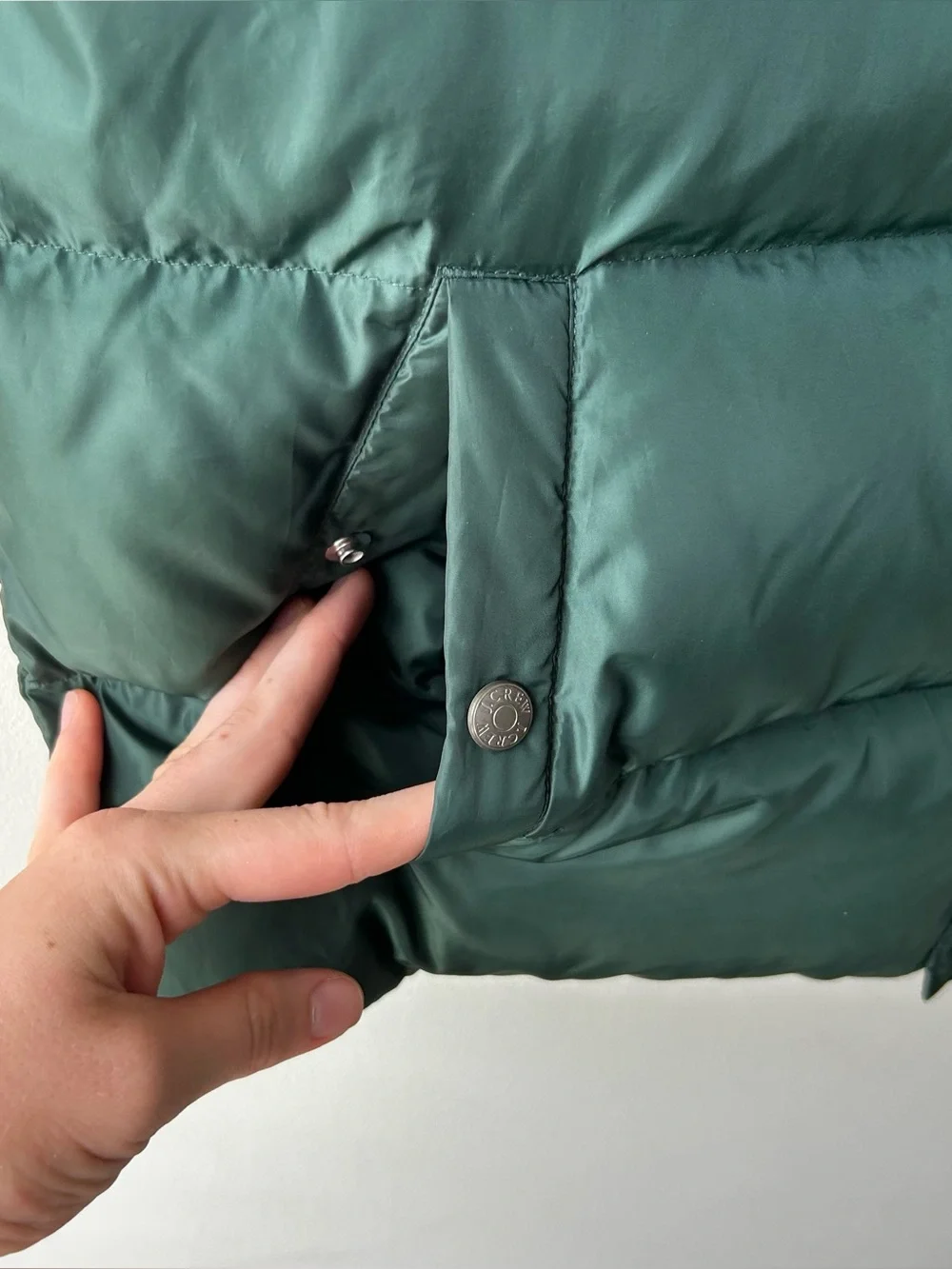 Vintage J. Crew JCPL201 Down Puffer Vest Forest Green Medium